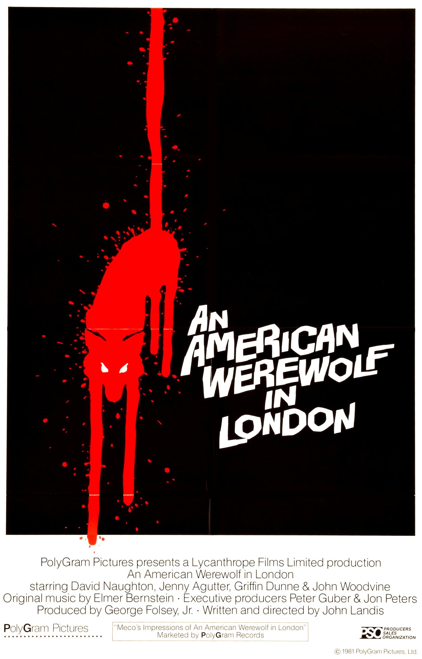 American Werewolf in London -- 11" x 17" Poster Art Print || Who's A Fraidy Cat Now?