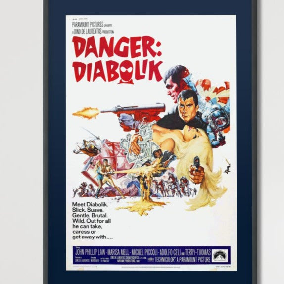 Danger: Diabolik -- 11" x 17" Deluxe Poster Art Print || Super Criminal Mastermind vs Italian Police!