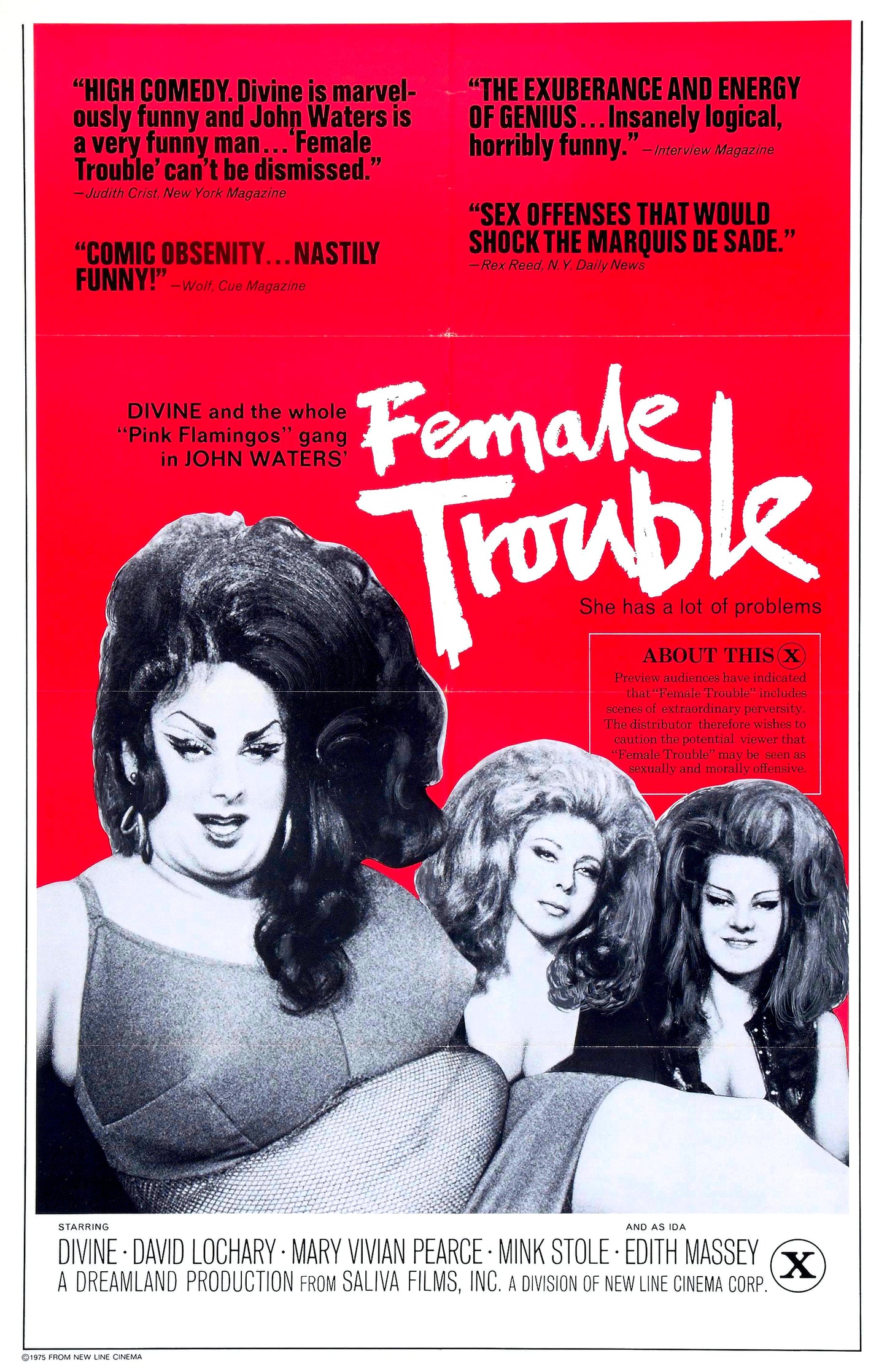 Female Trouble -- 11" x 17" Deluxe Poster Art Print || Divine & John Waters!