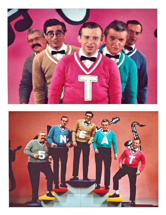 Five Neat Guys Gold -- 8.5" x 11" Deluxe Wall Art Print || The SCTV Crooners' Gang!