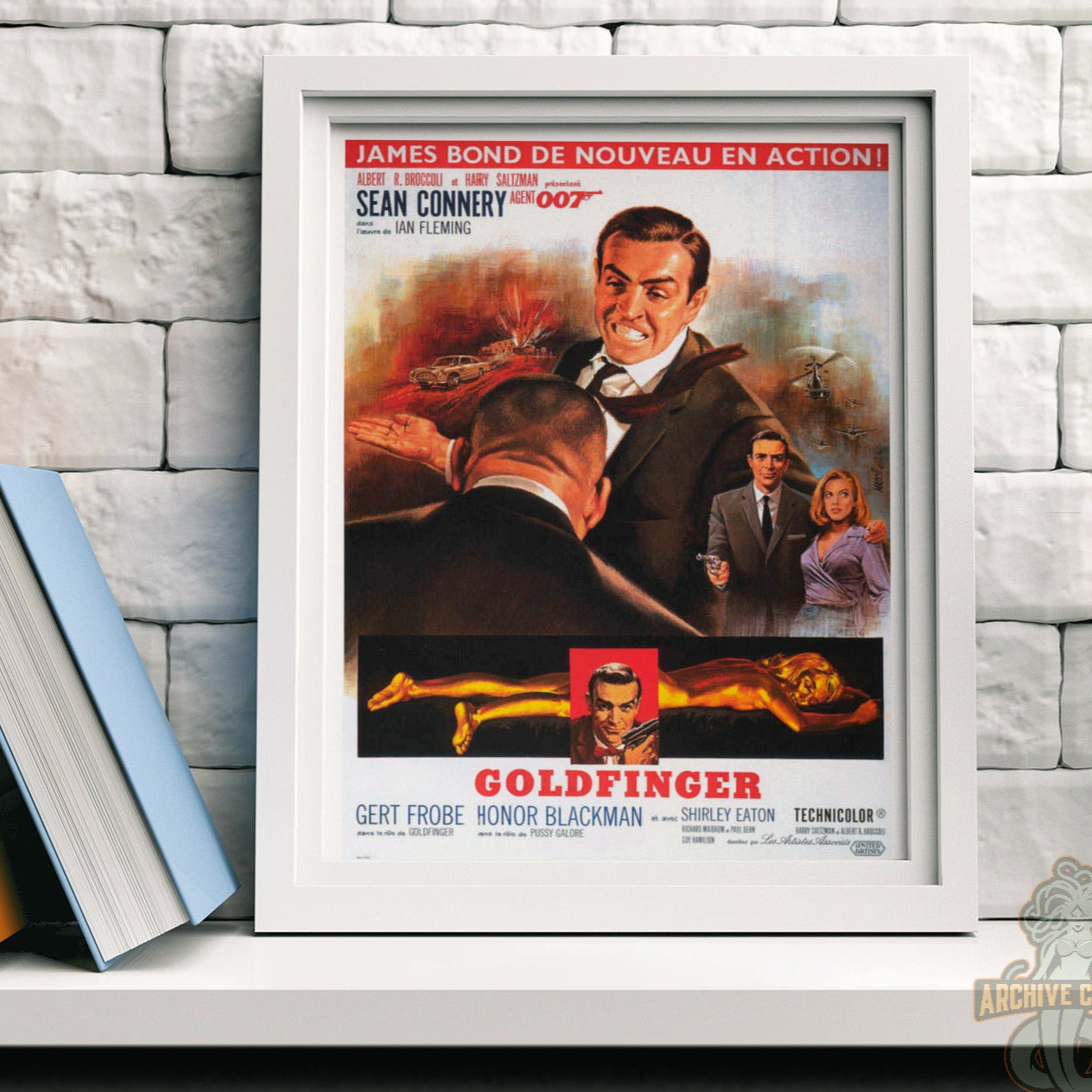 Goldfinger -- 8.5" x 11" Deluxe Art Print || Bond 007 Slaps Odd Job!