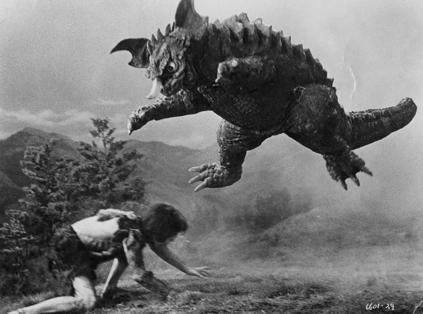 Frankenstein Conquers the World -- 8.5" x 11" Wall Art Print || Frankenstein vs. Baragon! Kaiju Battle Royale!