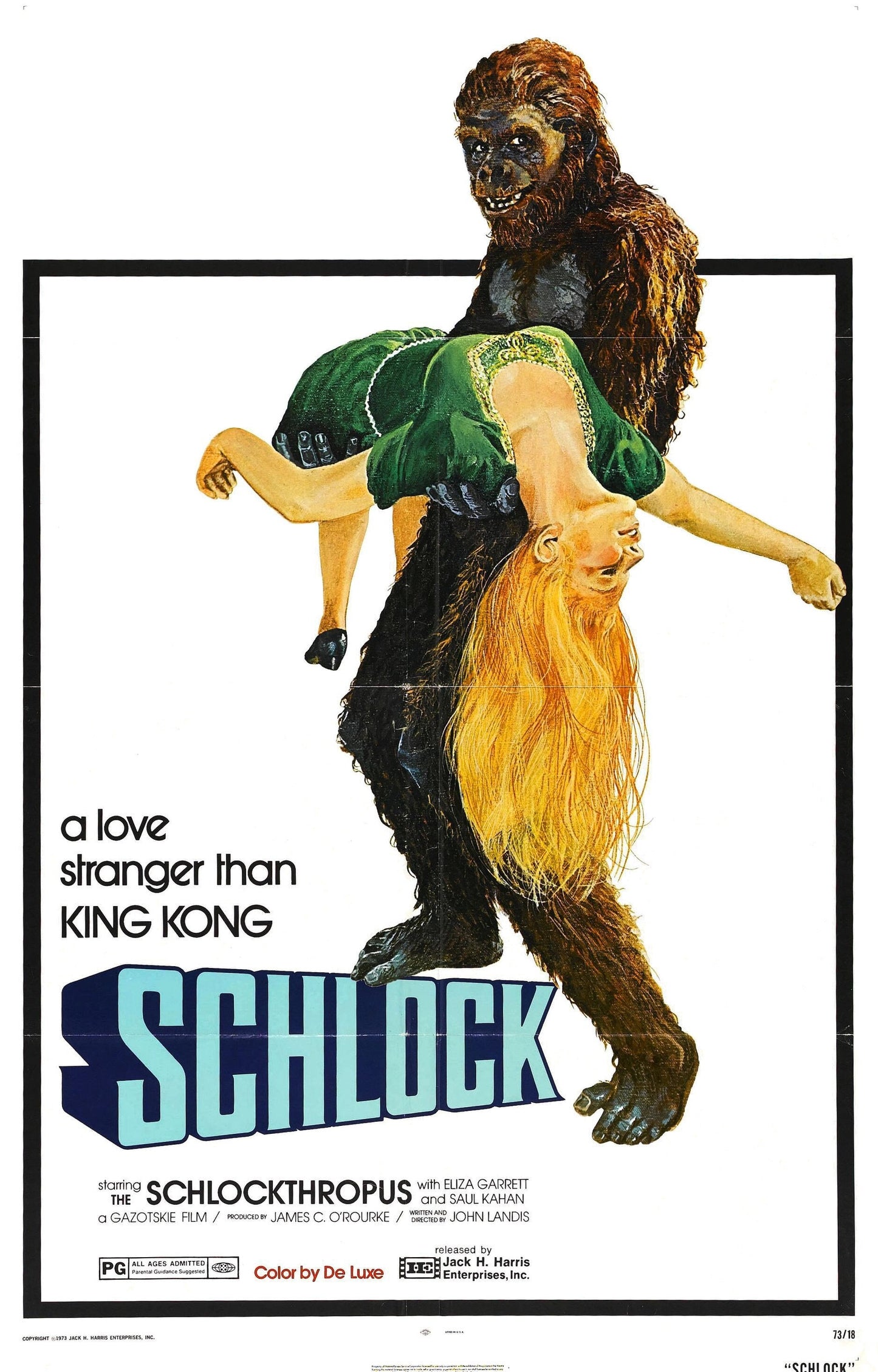 Schlock! -- 11" x 17" Deluxe Poster Art Print || John Landis & Rick Baker!