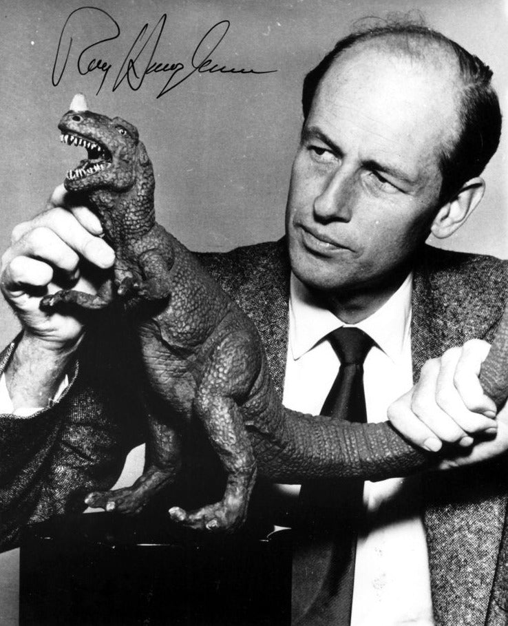 Ray Harryhausen -- Deluxe 8.5" x 11" Wall Art Print || Stop-Motion Master with Animation Model!