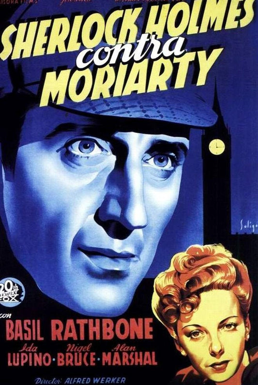 Adventures of Sherlock Holmes -- 11" x 17" Deluxe Poster Art Print || Sherlock Holmes vs His Greatest Foe -- Prof. Moriarty!