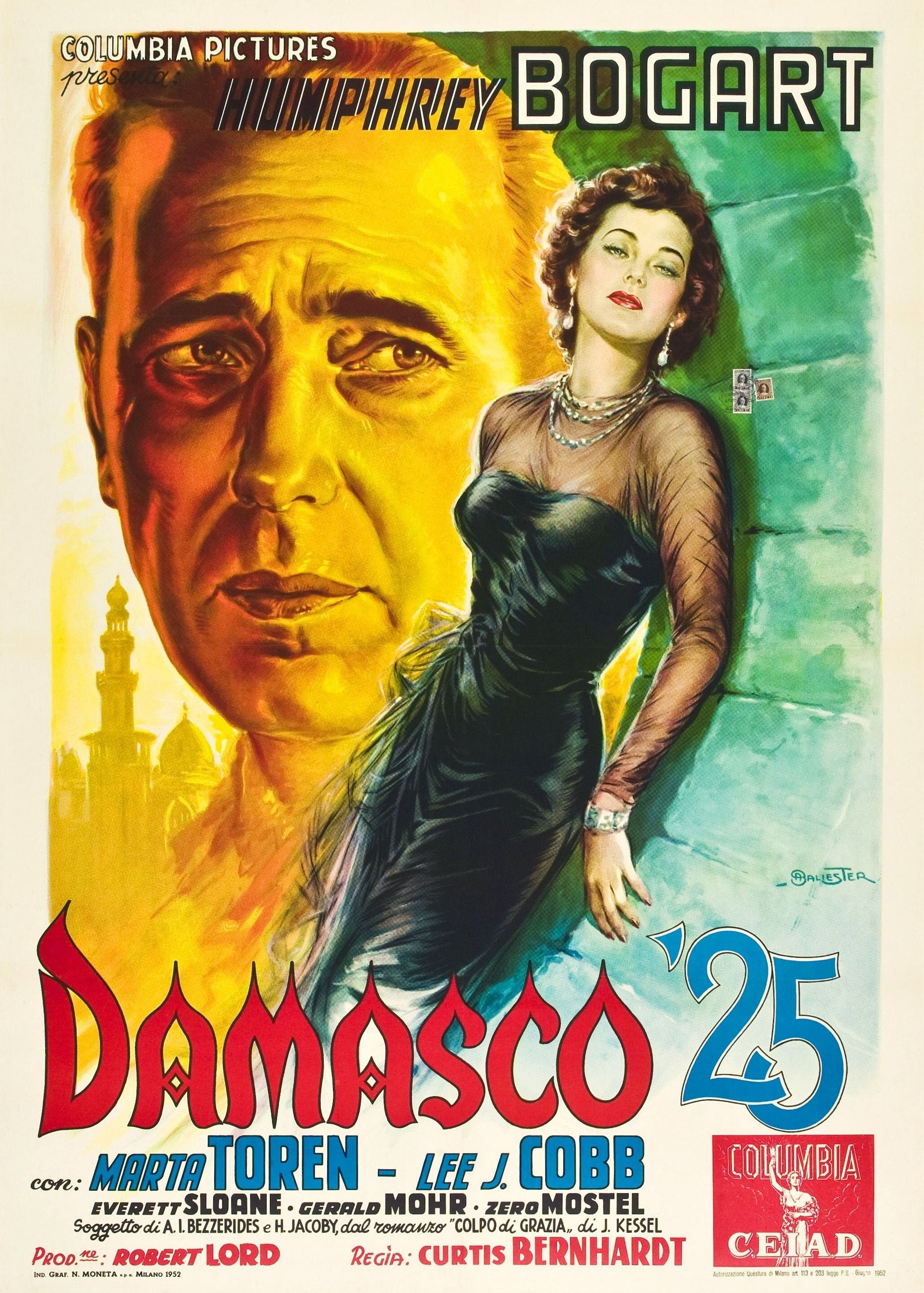 Sirocco -- 11" x 17" Deluxe Poster Art Print || Humphrey Bogart! Lee J. Cobb! Zero Mostel!