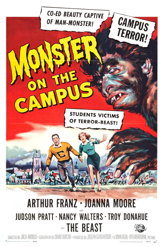 Monster on the Campus -- Deluxe 11" x 17" Poster Art Print || Classic 1950s Mad Doctor Movie Poster!