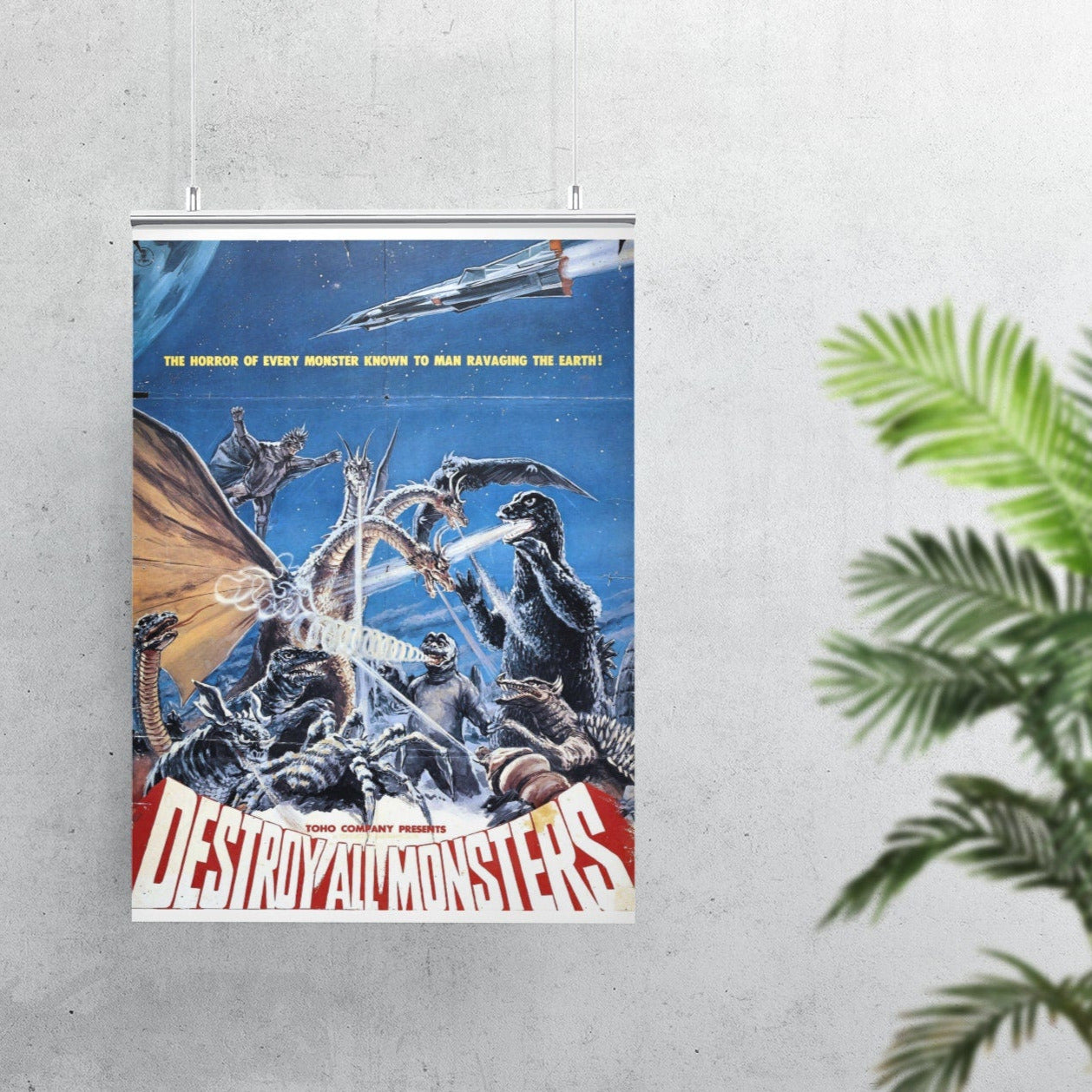 Destroy All Monsters -- 11" x 17" Deluxe Poster Art Print || Kaiju Monsters vs the World!