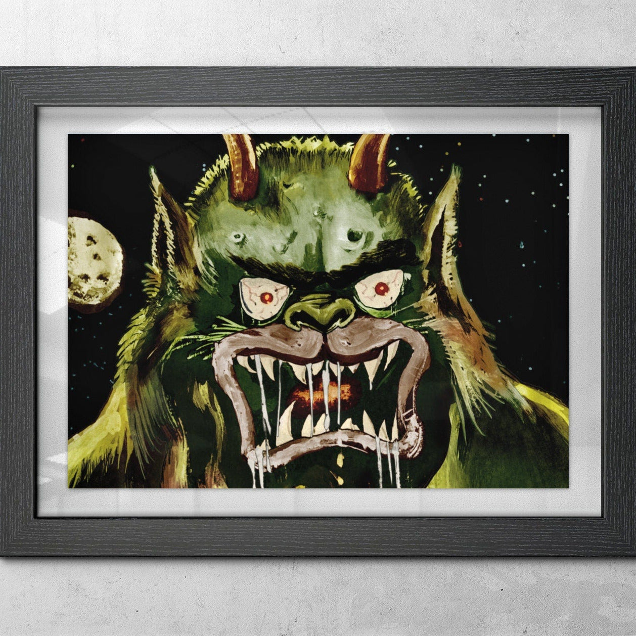 Moon Monster -- 11" x 17" Deluxe Poster Art Print || Classic Comic Book Ad Terror Beastie!