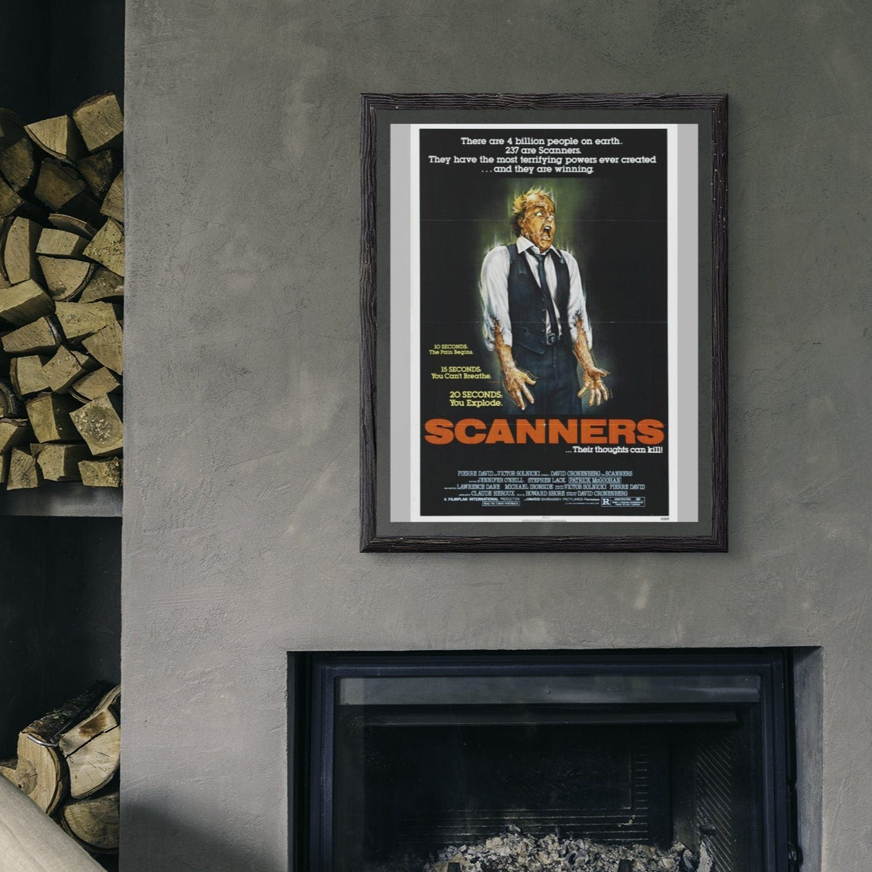 Scanners 11" x 17" -- Deluxe Poster Art Print || Michael Ironside as Daryll Revok, Head of Underground Scanner Resistance! David Cronenberg!