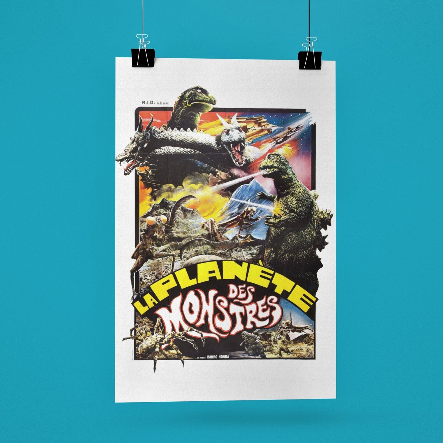 Son of Godzilla -- Deluxe 11" x 17" Poster Art Print || Godzilla and Son Kick Kaiju on Monster Island!