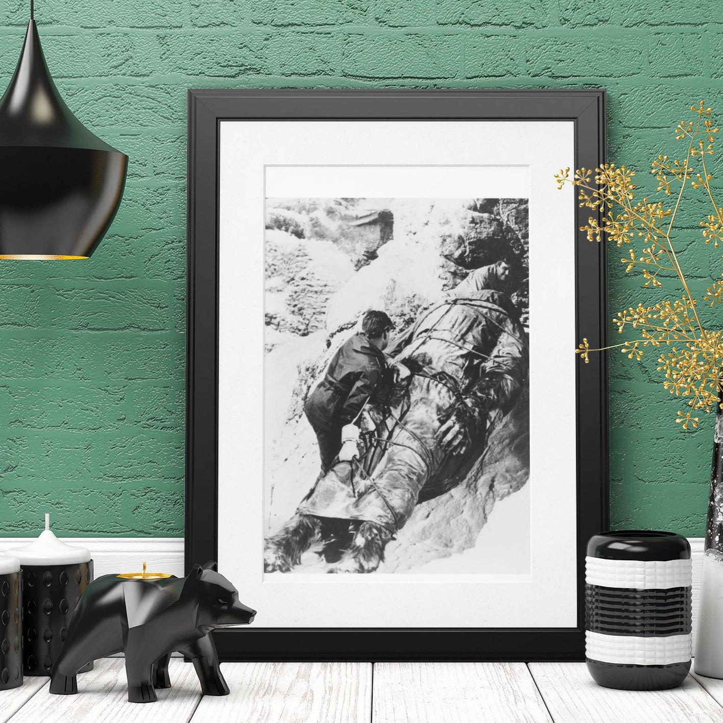 Abominable Snowman, The -- Deluxe 8.5" x 11" Wall Art Print || Yeti vs Intrepid Explorers at the Top of the World!