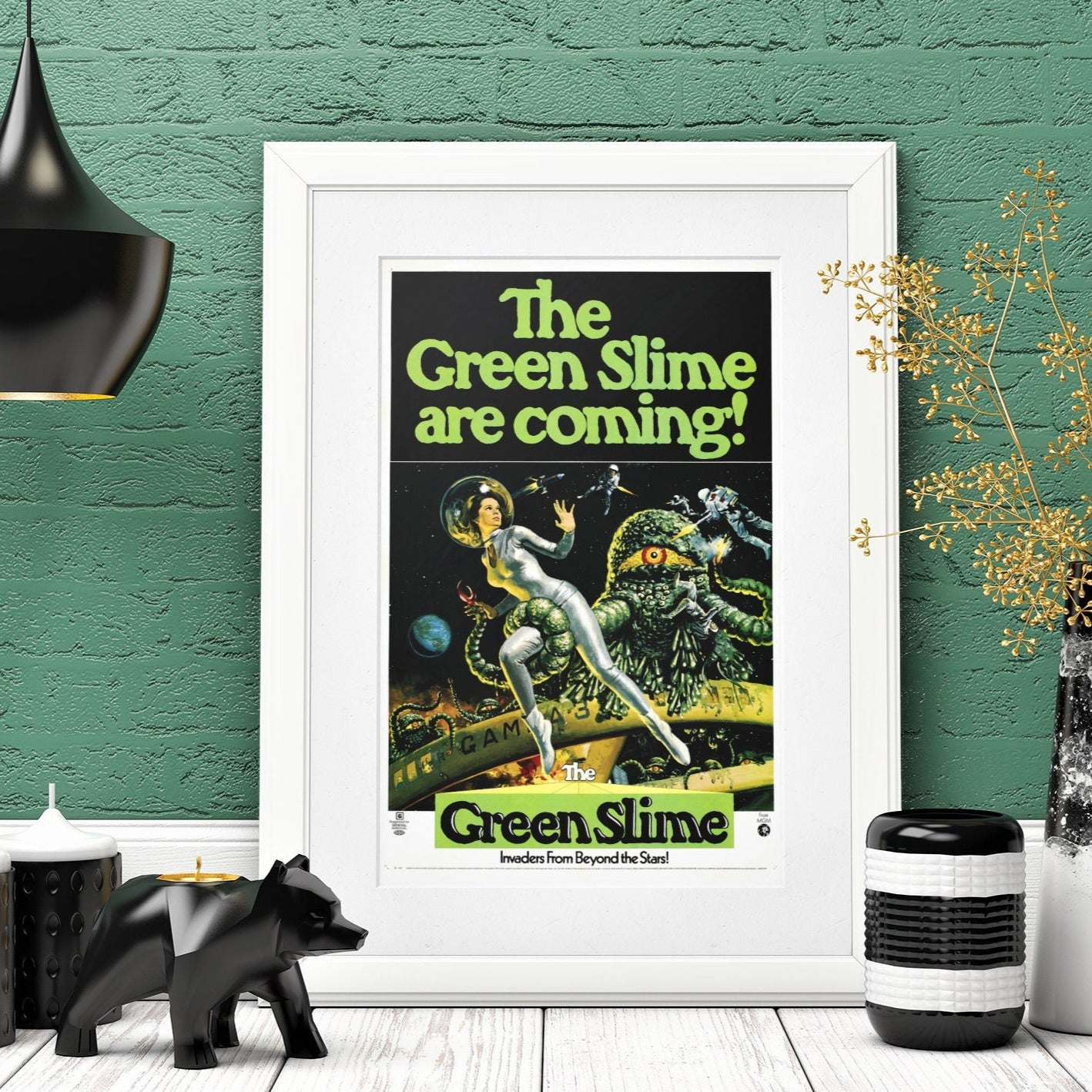 Green Slime -- 11" x 17" Deluxe Poster Art Print || Slime Aliens vs Space Studs!