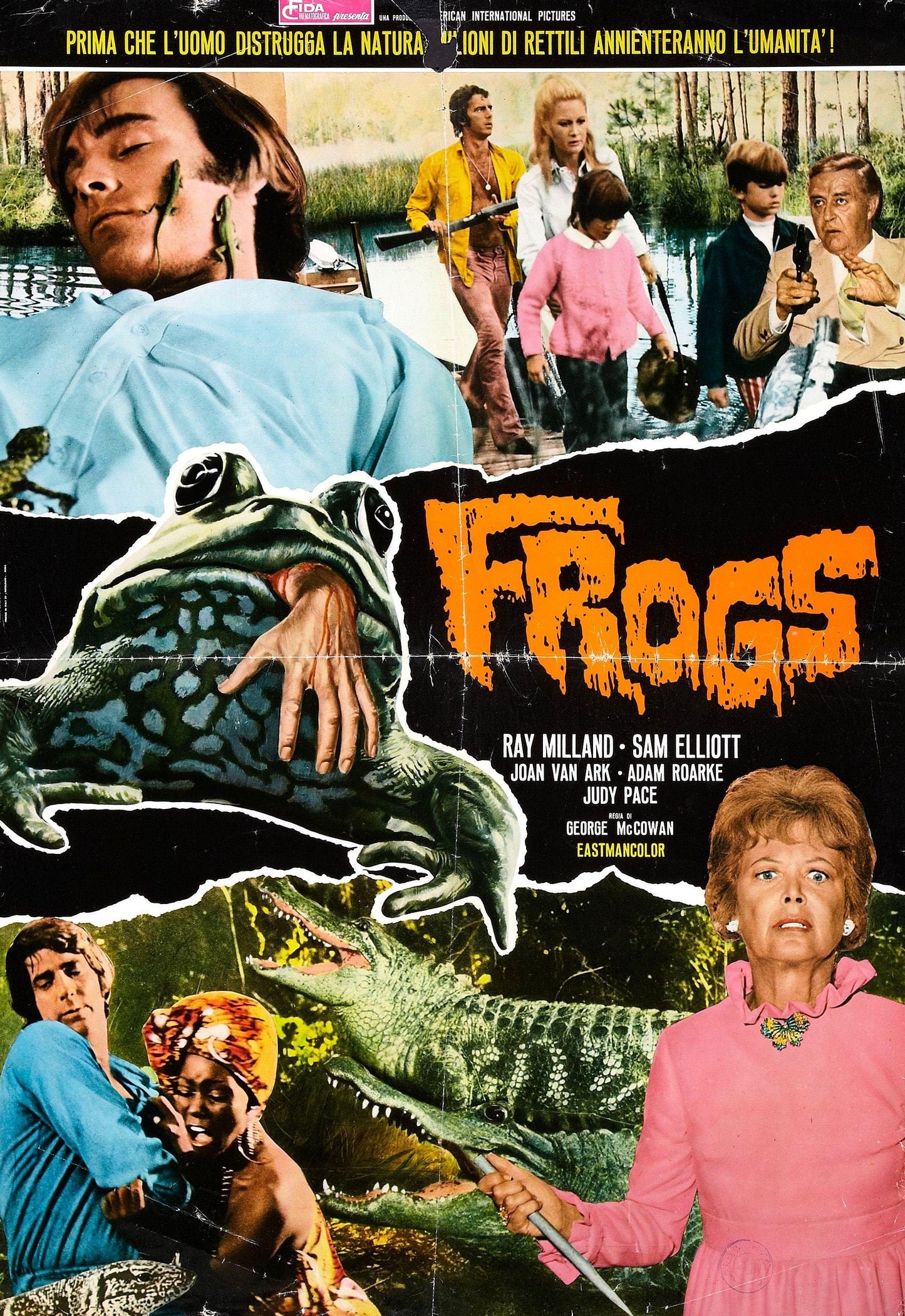 Frogs -- 11" x 17" Deluxe Poster Art Print || Ray Milland vs the Animal Kingdom!