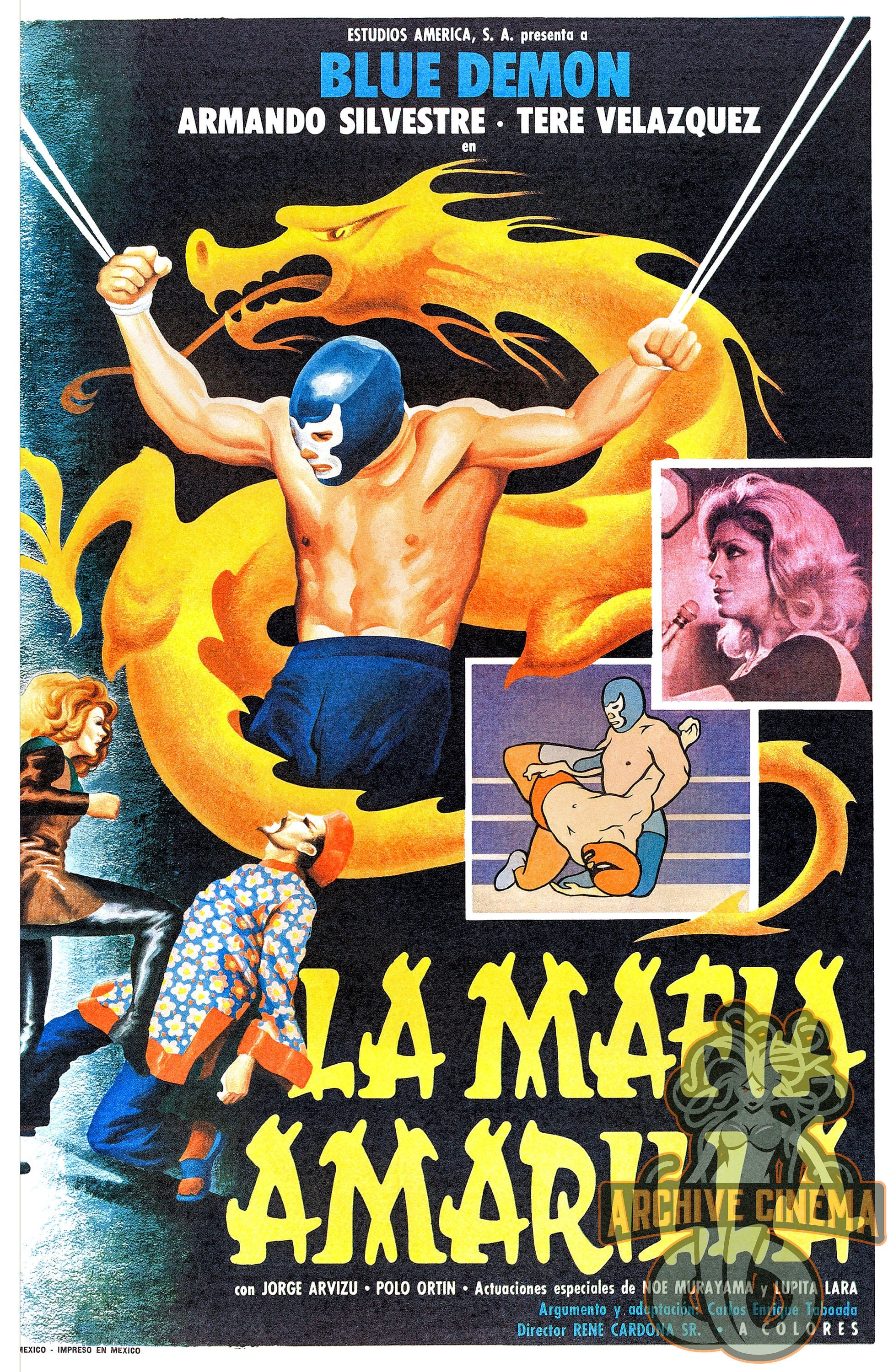 Blue Demon -- Set of Three 11" x 17" Deluxe Posters w/ FREE SHIPPING! || Lucha Libre Collector's Set!