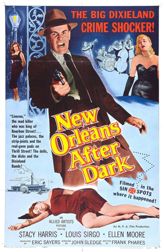 New Orleans After Dark -- 11" x 17" Deluxe Poster Art Print || Sin City USA vs Crime Wave!