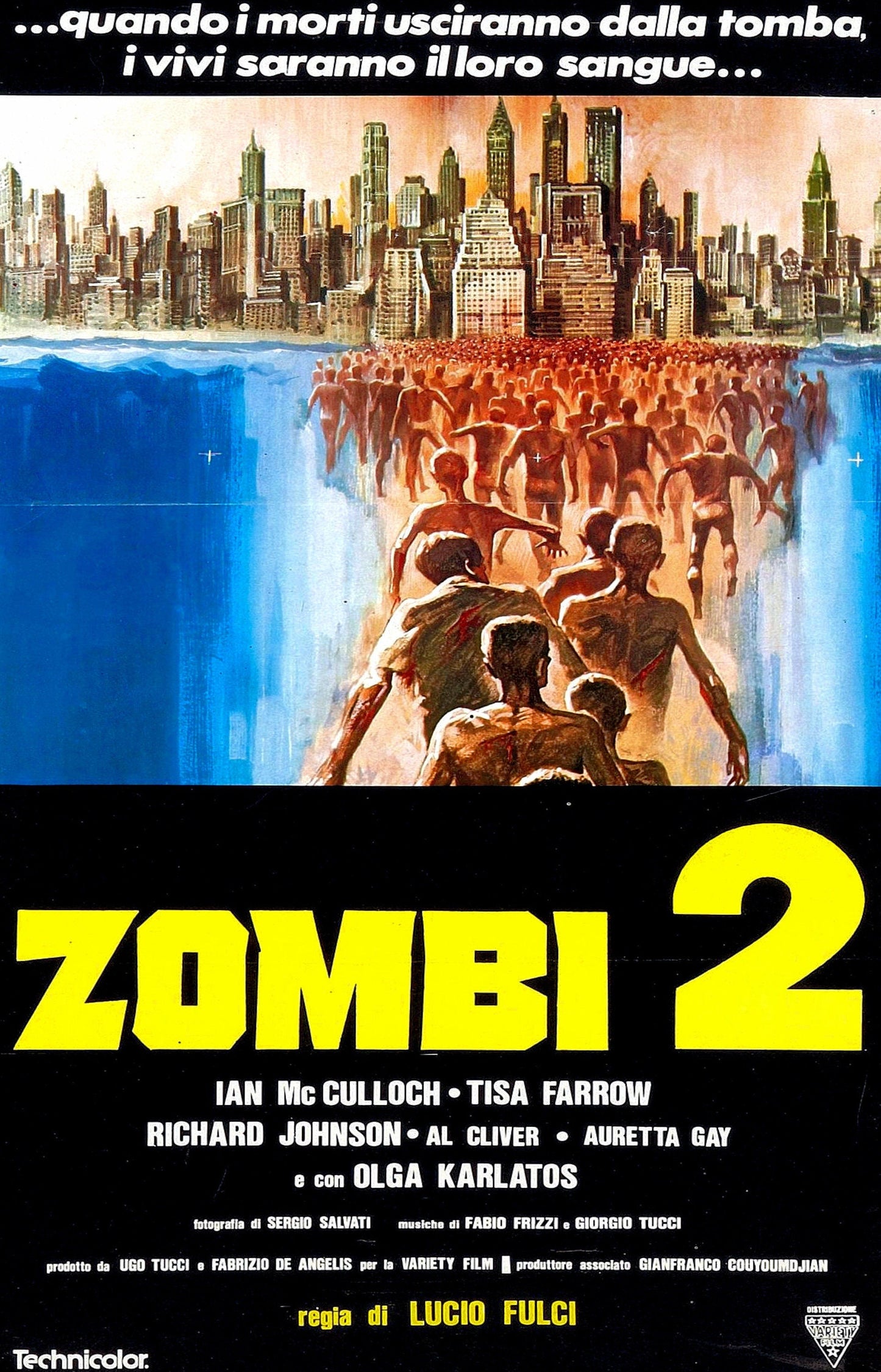 Zombi 2 -- 11" x 17" Deluxe Poster Art Print || Zombies vs the Surrounded Cities!