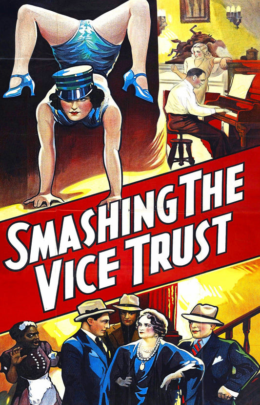 Smashing the Vice Trust -- 11" x 17" Deluxe Poster Art Print || Painted Ladies Performing Alarming Feats of Acrobatics! Shameful!