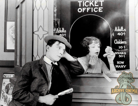 Buster Keaton -- Deluxe 8.5" x 11" Wall Art Print || Sad Sack Silent Film Superstar Left Holding the Romantic Ticket Again!