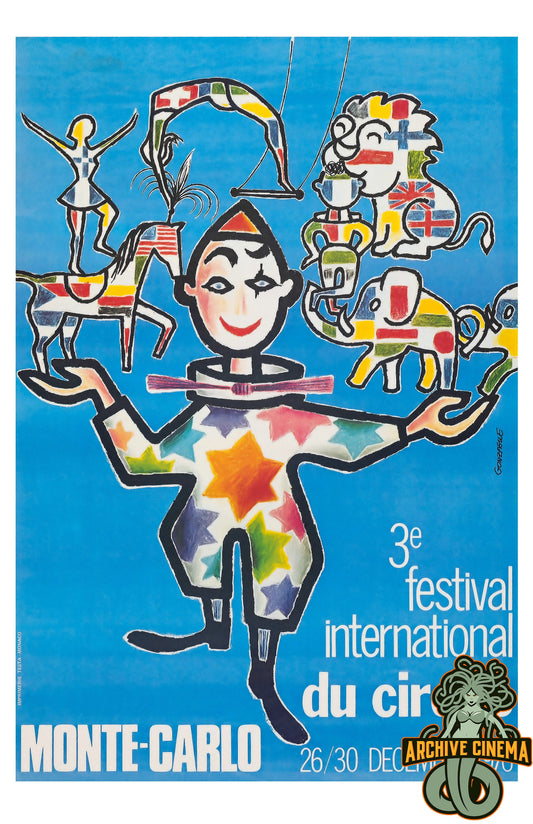 Monte Carlo 3rd Int'l Circus Festival -- 11" x 17" Deluxe Poster Art Print