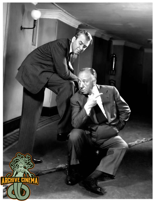 Alfred Hitchcock & Jimmy Stewart -- 8.5" x 11" Deluxe Art Print || The Man Who Knew Too Much