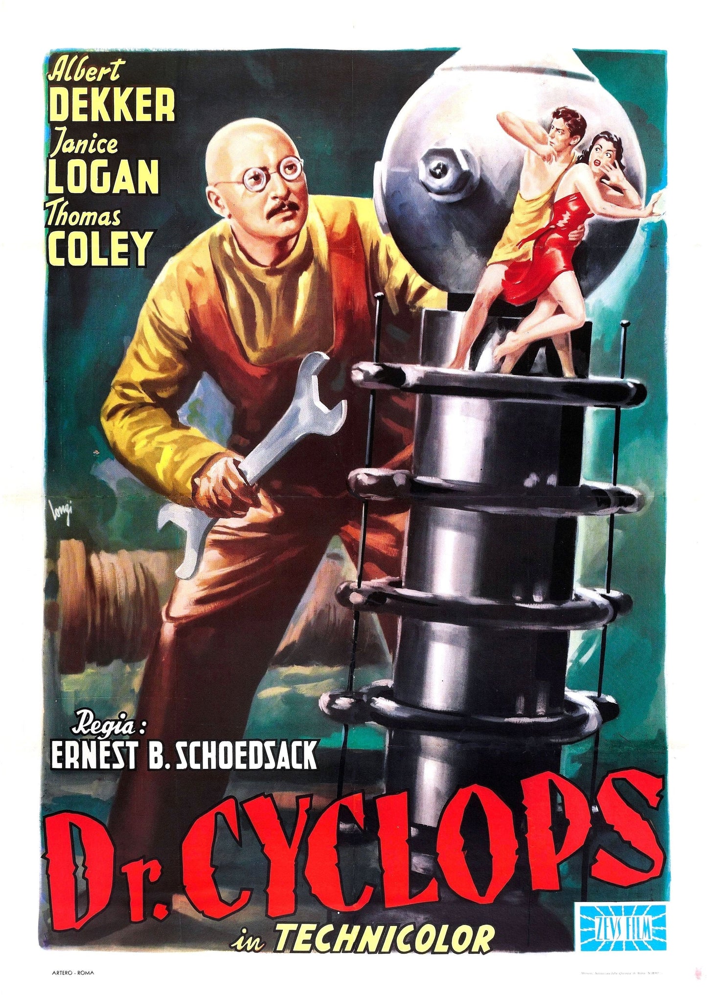 Dr. Cyclops -- 11" x 17" Deluxe Poster Art Print || Mad Scientist vs Shrunken Captives!