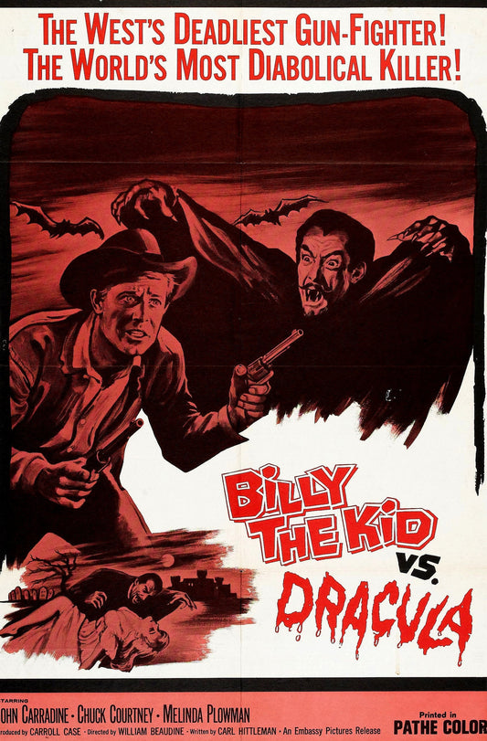 Billy the Kid vs Dracula -- 11" x 17" Poster Art Print || John Carradine as Count Dracula!