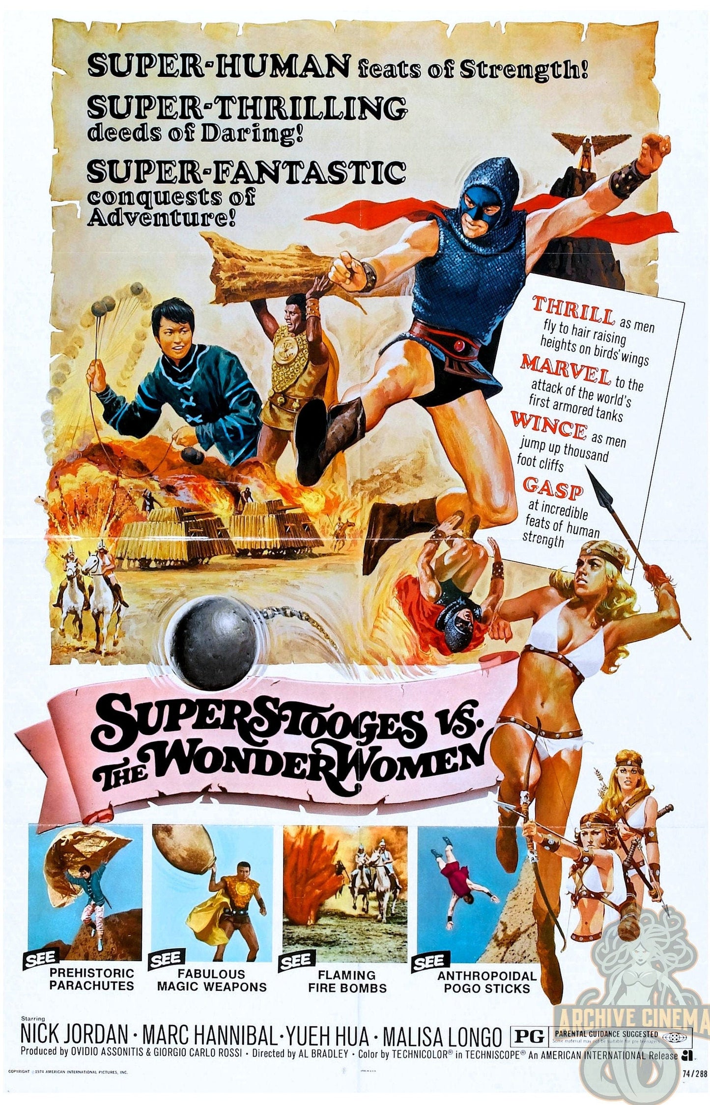 SuperStooges v the Wonder Women -- 11" x 17" Deluxe Poster Art Print