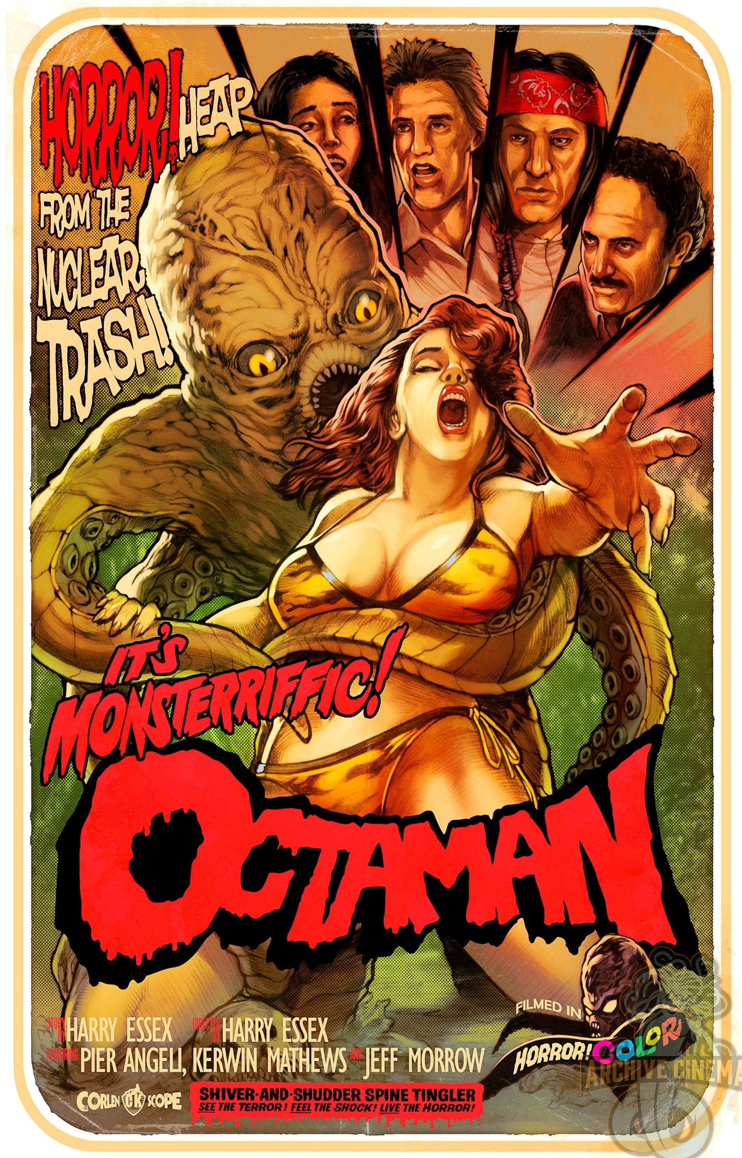 Octaman -- 11" x 17" Deluxe Poster Art Print || Special Make-Up EFX Artist Rick Baker's  Early Creation!