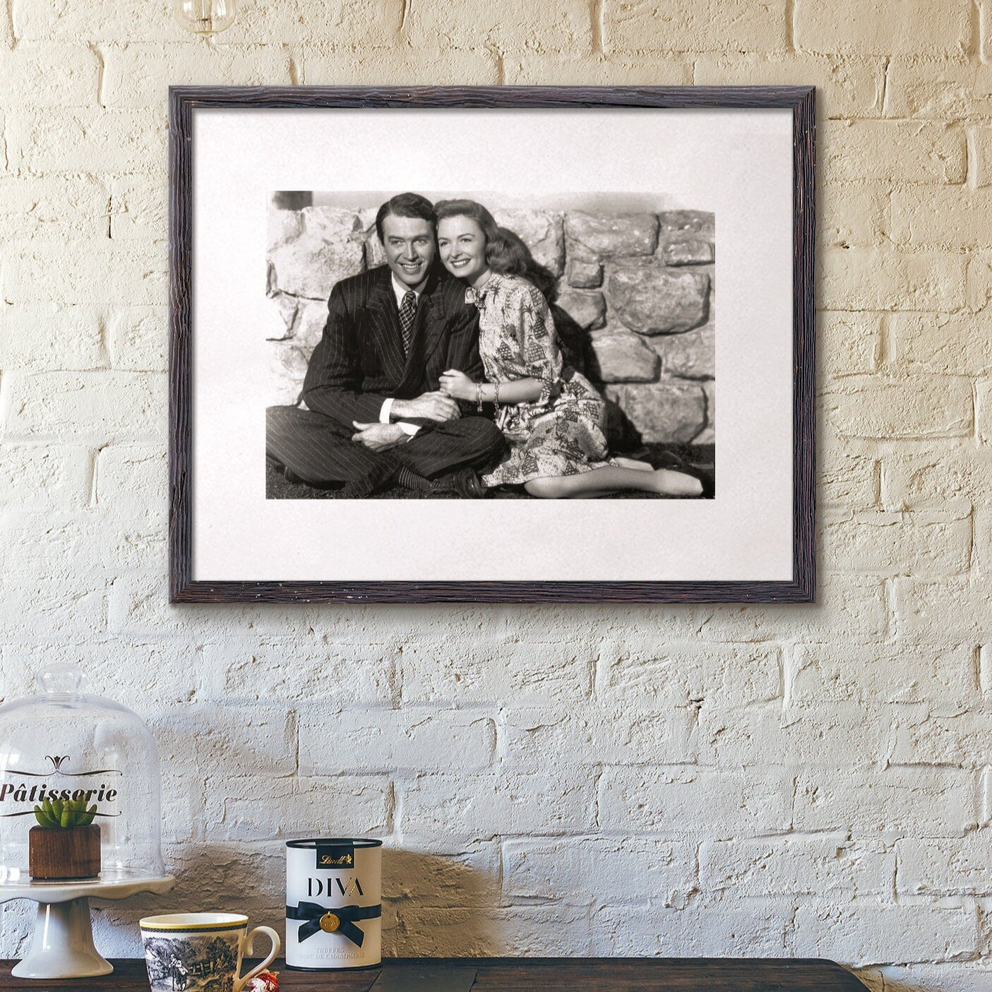 Jimmy Stewart and Donna Reed -- 8.5" x 11" Deluxe Art Print || It's A Wonderful Life!