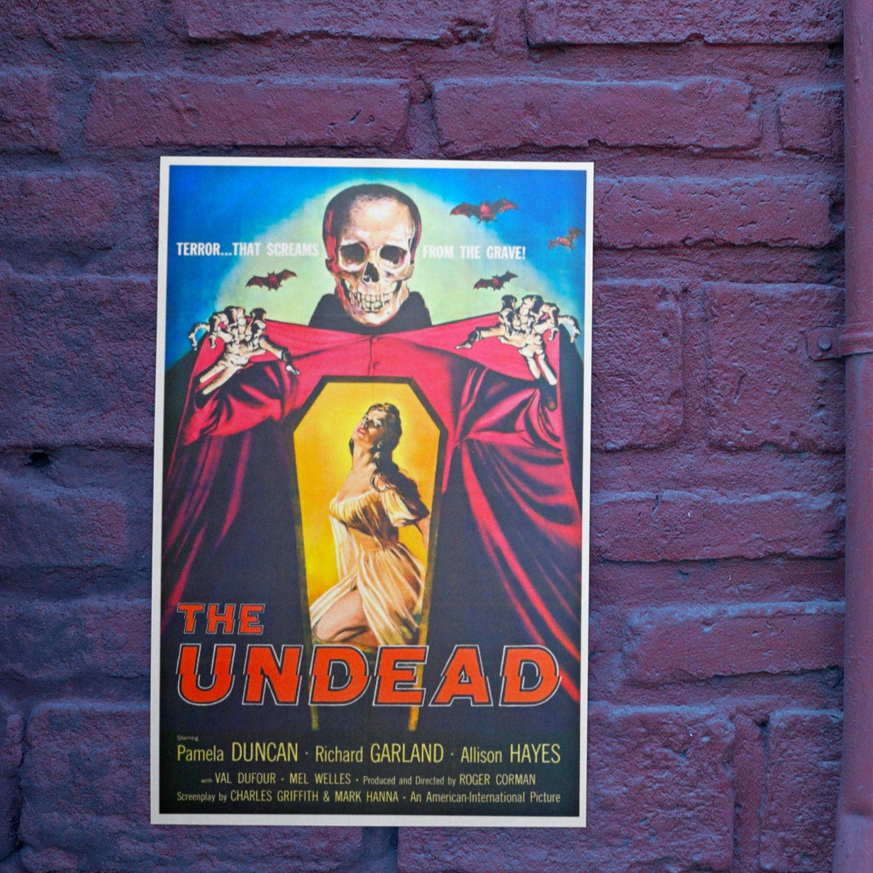 Undead, The -- Deluxe 11" x 17" Poster Art Print || Roger Corman! Spooky, Scary Skeletons!