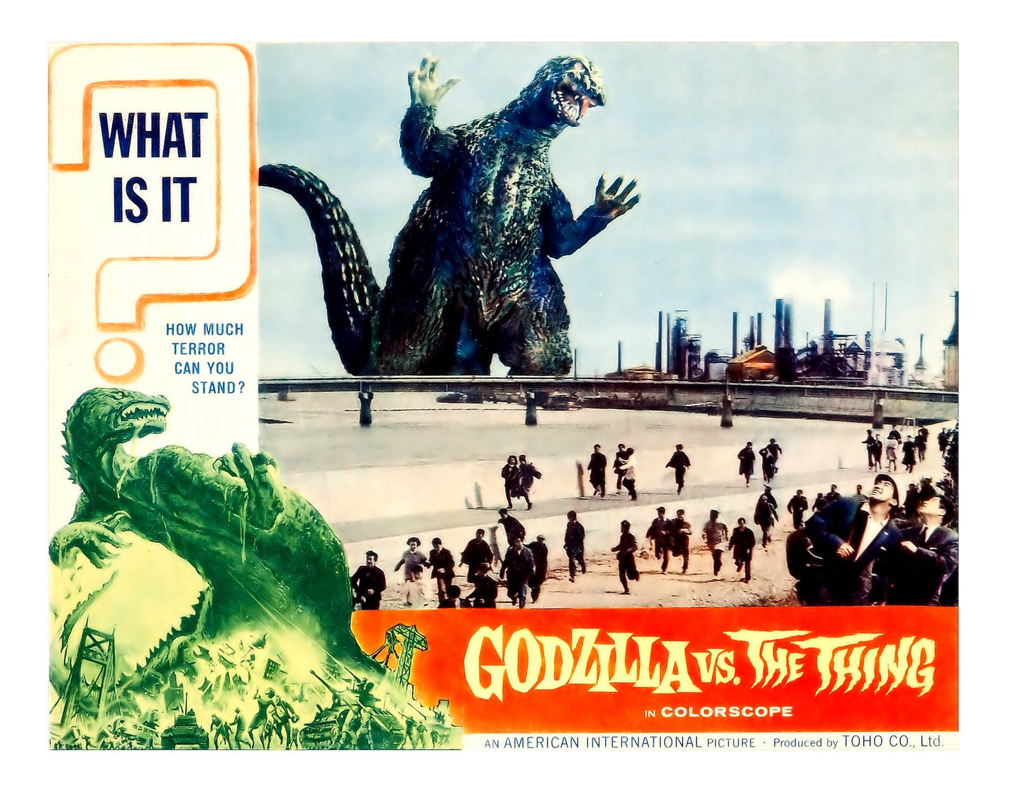 Godzilla vs the Thing -- 8.5" x 11" Art Print || Godzilla Raids the Shoreline!