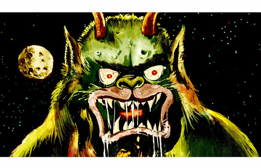 Moon Monster -- 11" x 17" Deluxe Poster Art Print || Classic Comic Book Ad Terror Beastie!