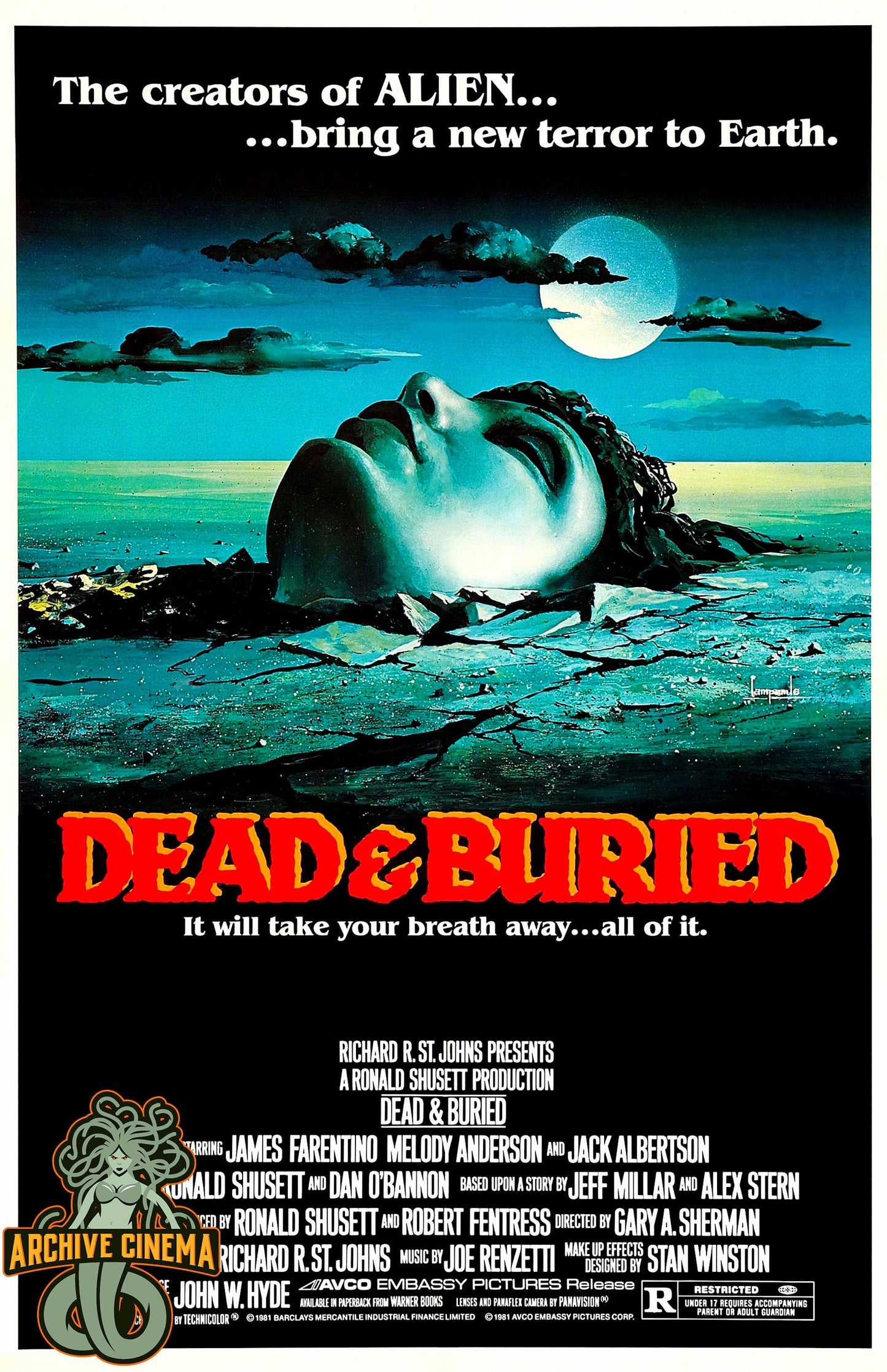 Dead and Buried -- 11" x 17" Deluxe Poster Art Print || Dan O'Bannon Horror Shocker!