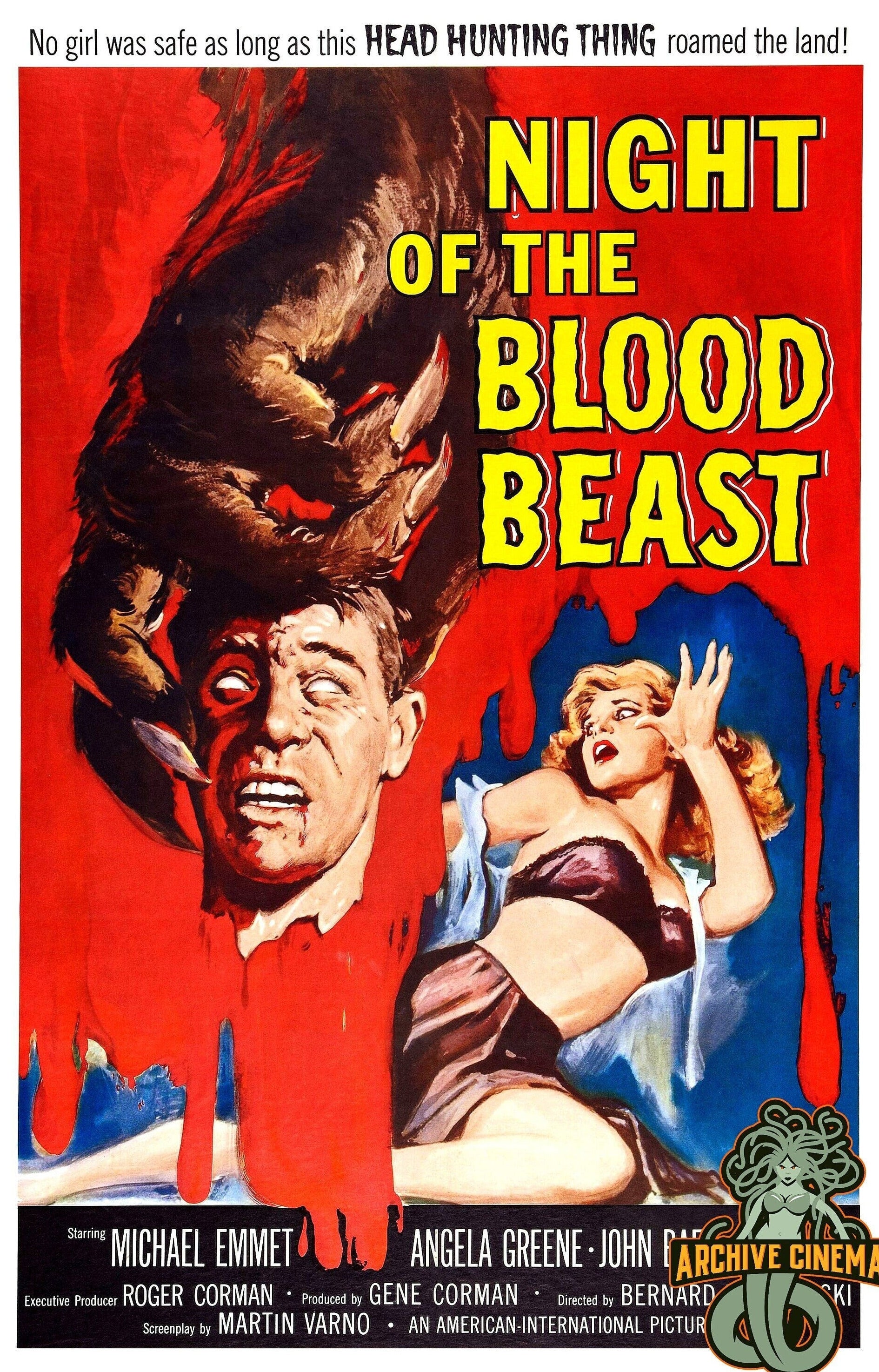 Night of the Blood Beast -- 11" x 17" Deluxe Poster Art Print || Cult SF Drive-In Classic!