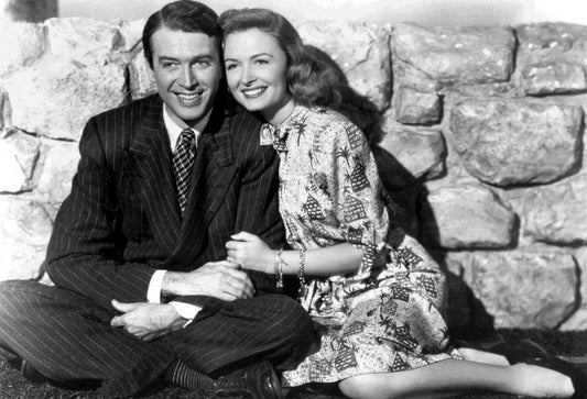 Jimmy Stewart and Donna Reed -- 8.5" x 11" Deluxe Art Print || It's A Wonderful Life!