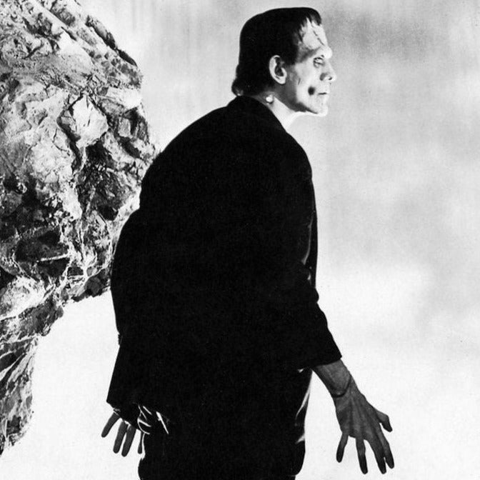 Frankenstein -- 8.5" x 11" Art Print || Boris Karloff as The Frankenstein Monster on a Lonely Mountaintop!