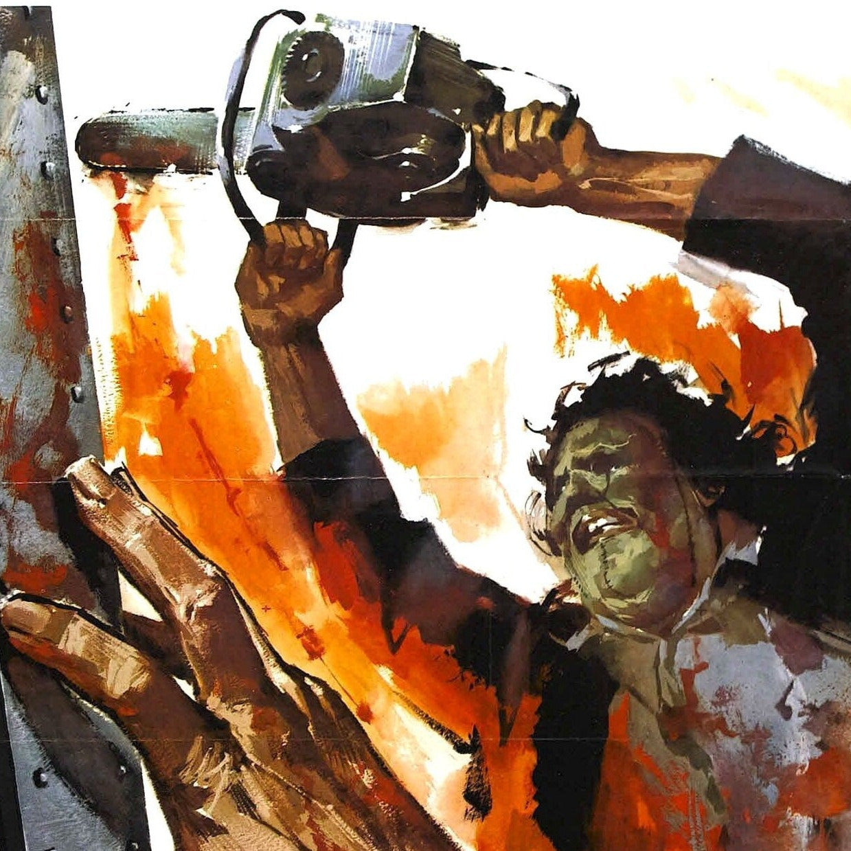 Texas Chain Saw Massacre -- 11" x 17" Deluxe Poster Art Print || Leatherface! His Roarin', Smokin' Chainsaw! Terrifying!