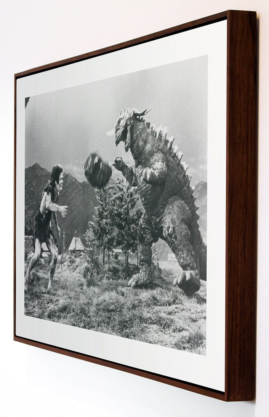 Frankenstein Conquers the World -- 8.5" x 11" Art Print || Kaiju Hominid vs Kaiju Beastie!