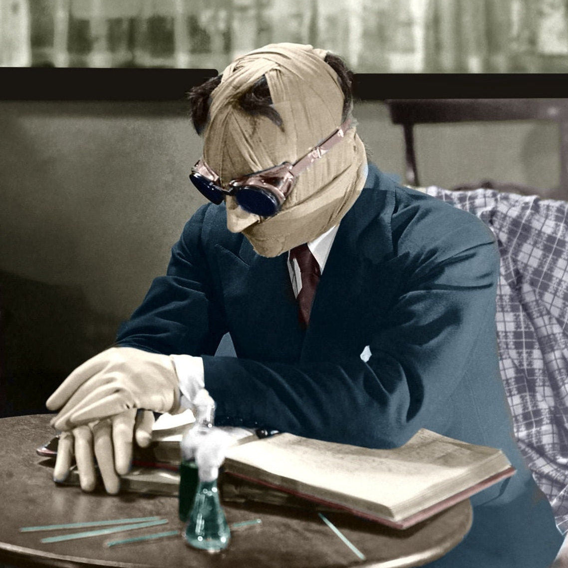 Invisible Man, The -- 8.5" x 11" Deluxe Art Print || Claude Rains as Cafe Check Deadbeat!