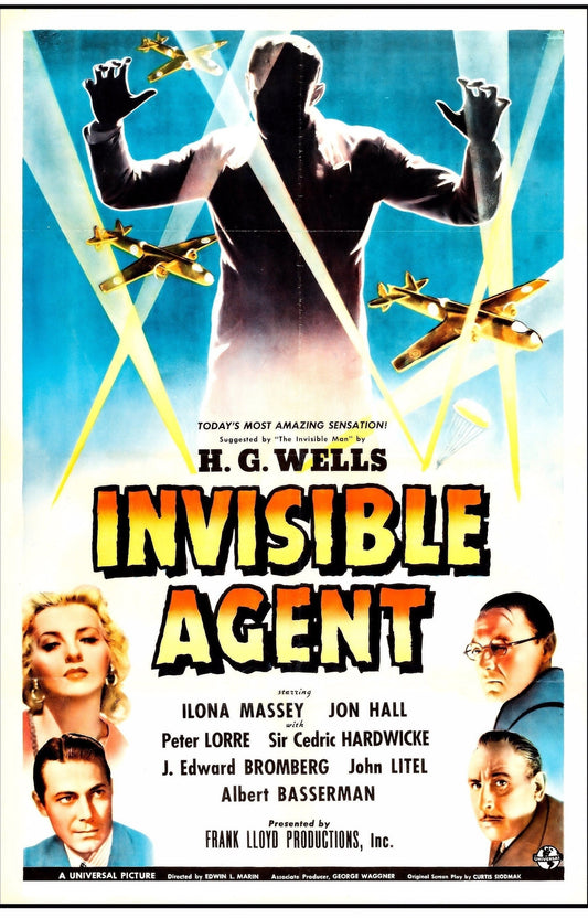 Invisible Agent -- 11" x 17" Deluxe Poster Art Print || Super-Spy Invisible Man vs Nazi Scum!