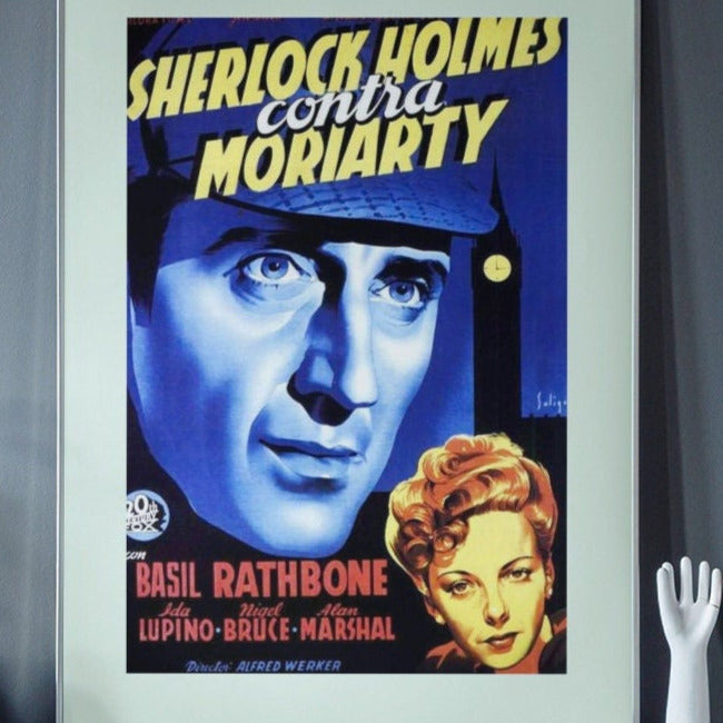 Adventures of Sherlock Holmes -- 11" x 17" Deluxe Poster Art Print || Sherlock Holmes vs His Greatest Foe -- Prof. Moriarty!