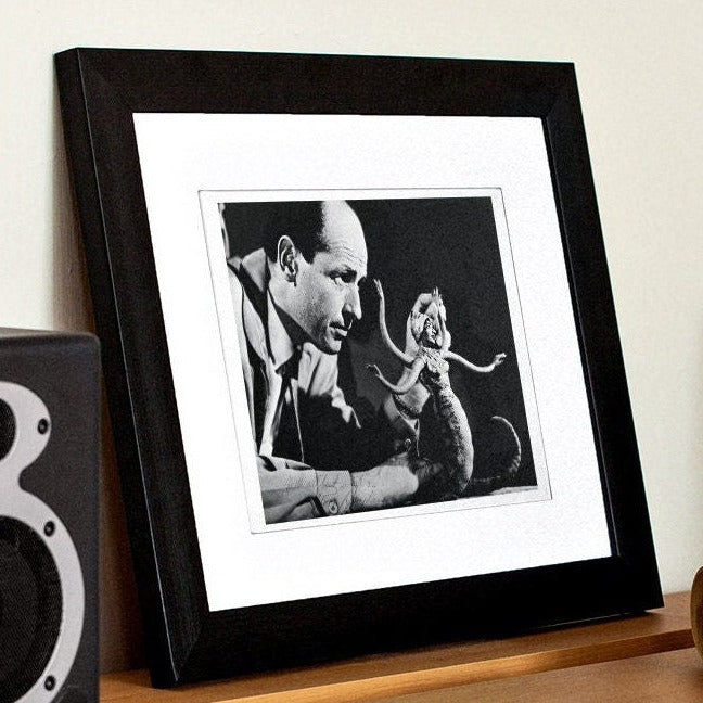 Ray Harryhausen -- 8.5" x 11" Deluxe Art Print || Ray Harryhausen Behind-The-Scenes @ Work!