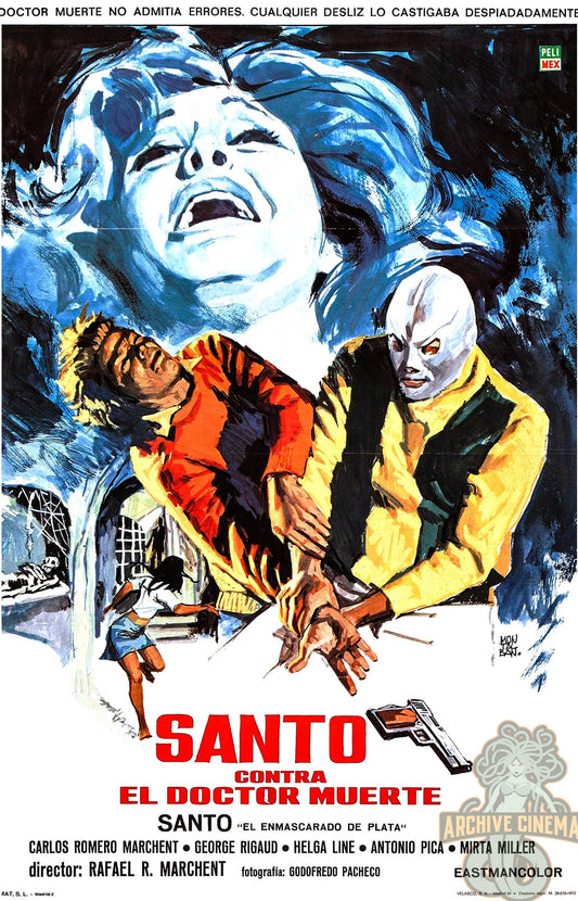 Santo vs Dr. Death -- 11" x 17" Deluxe Poster Art Print || Santo vs. los Malcriados!