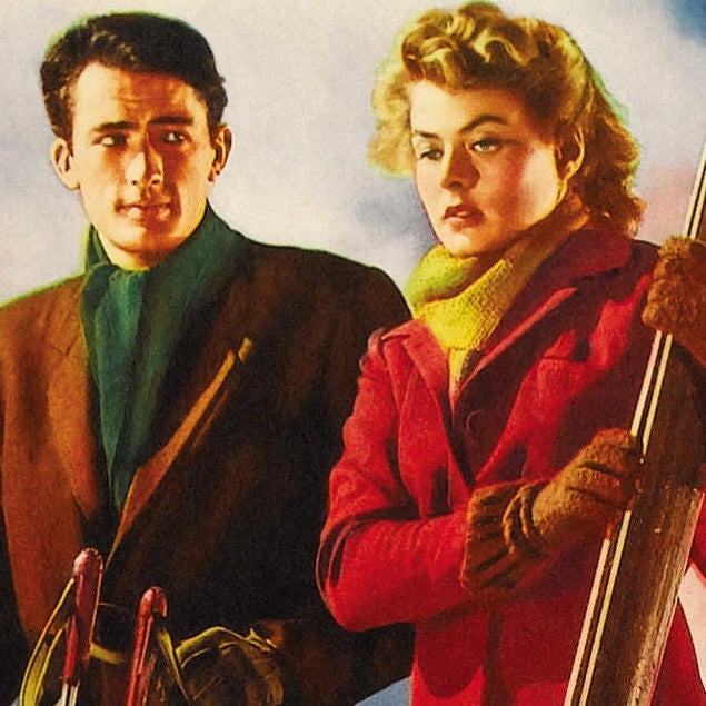 Spellbound -- 8.5" x 11" Art Print || Hitchcock Thriller with Gregory Peck & Ingrid Bergman! Enchanting Ski B.G.-Themed Wall Decor!