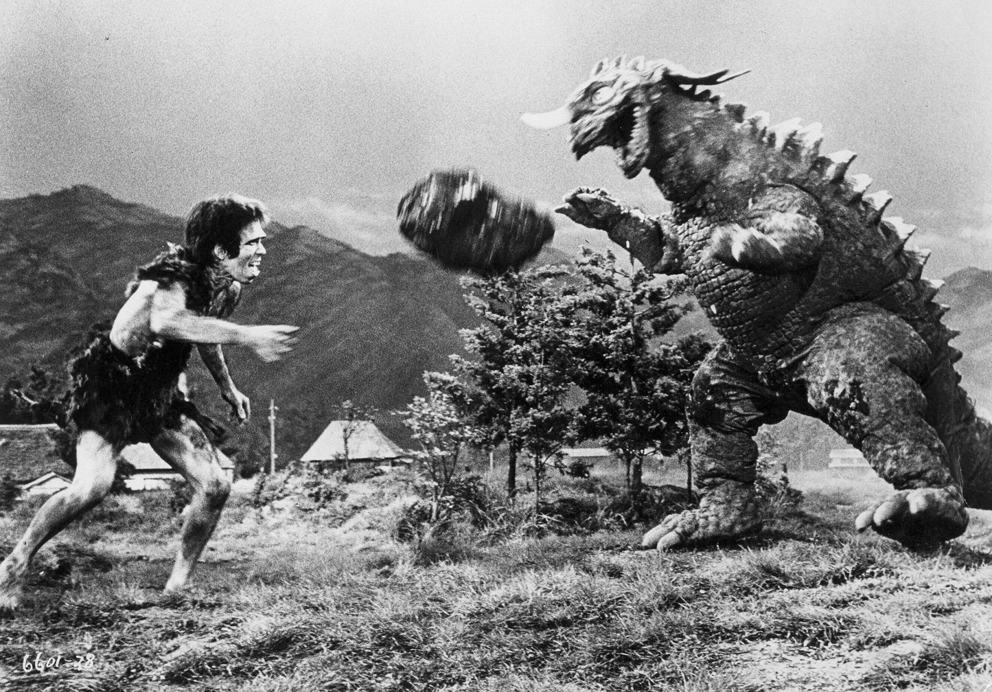 Frankenstein Conquers the World -- 8.5" x 11" Art Print || Kaiju Hominid vs Kaiju Beastie!