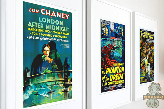 Lon Chaney Sr. Silent Film Poster Set -- 11" x 17" Deluxe Poster Art Prints w/ Man of a Thousand Faces!