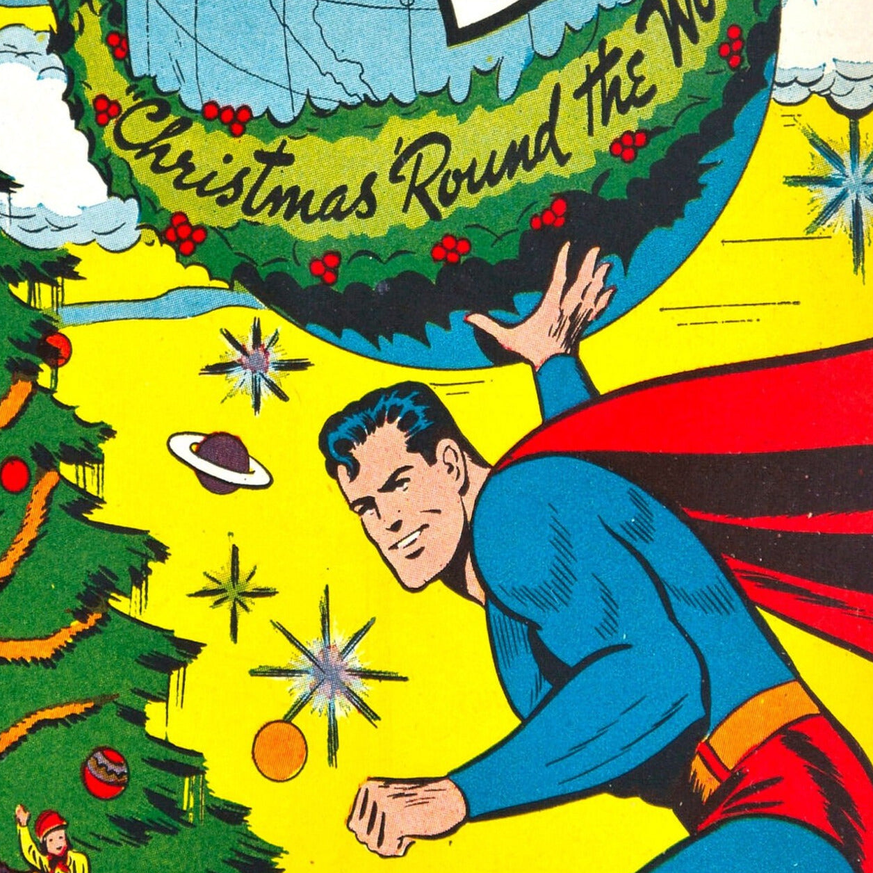 Christmas with Superman -- 11" x 17" Deluxe Poster Art Print || Action Comics Xmas Spectacular!