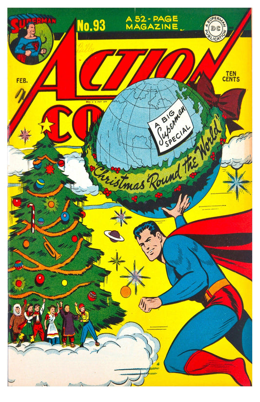 Christmas with Superman -- 11" x 17" Deluxe Poster Art Print || Action Comics Xmas Spectacular!