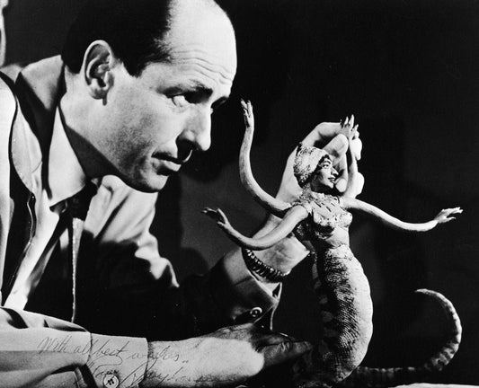 Ray Harryhausen -- 8.5" x 11" Deluxe Art Print || Ray Harryhausen Behind-The-Scenes @ Work!